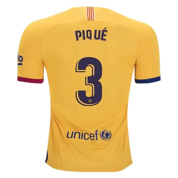 Camiseta Barcelona NO.3 Pique 2ª Kit 2019 2020 Amarillo